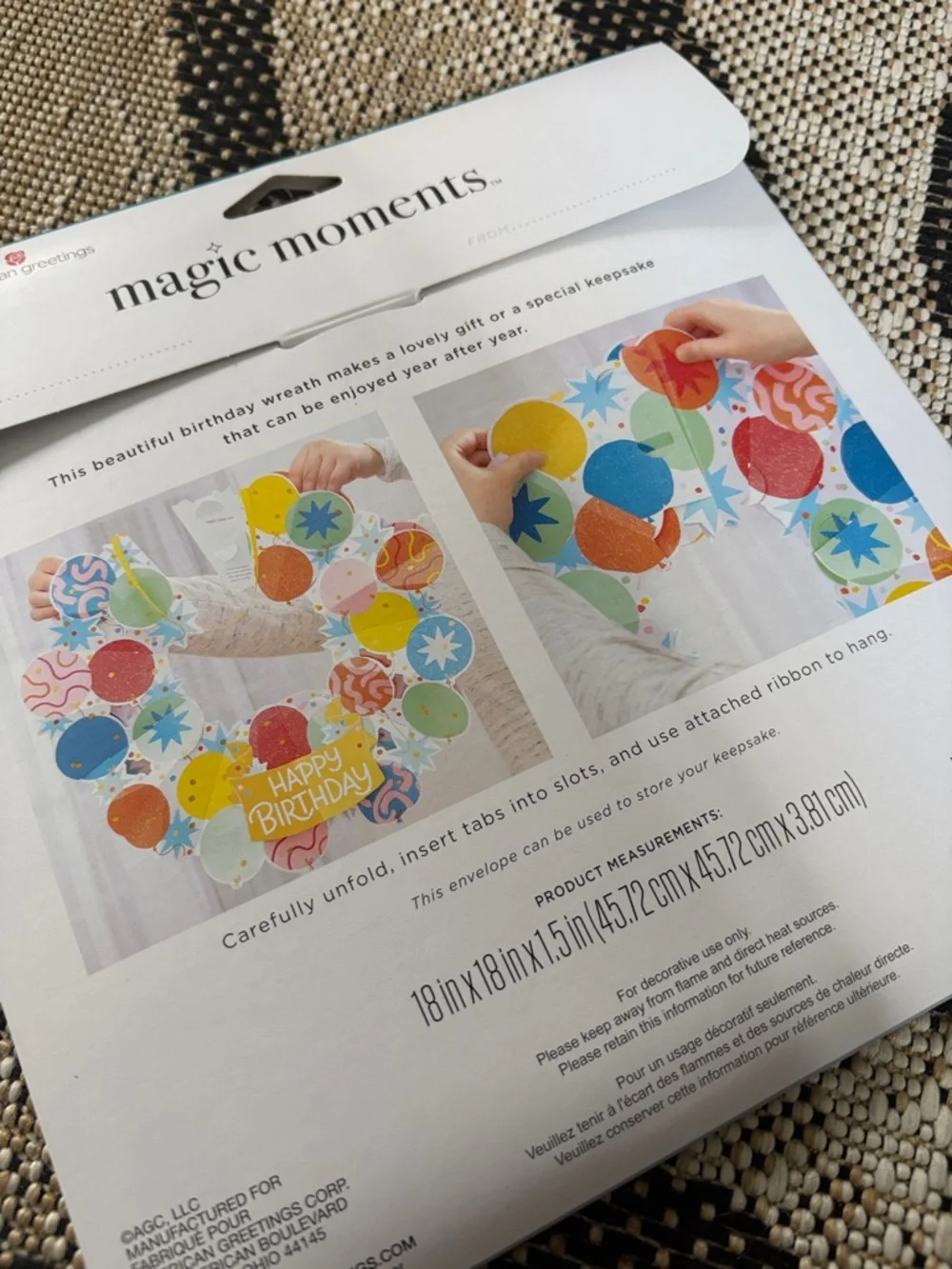 🆕American Greetings Magic Moments Birthday Wreath And Mantlescape